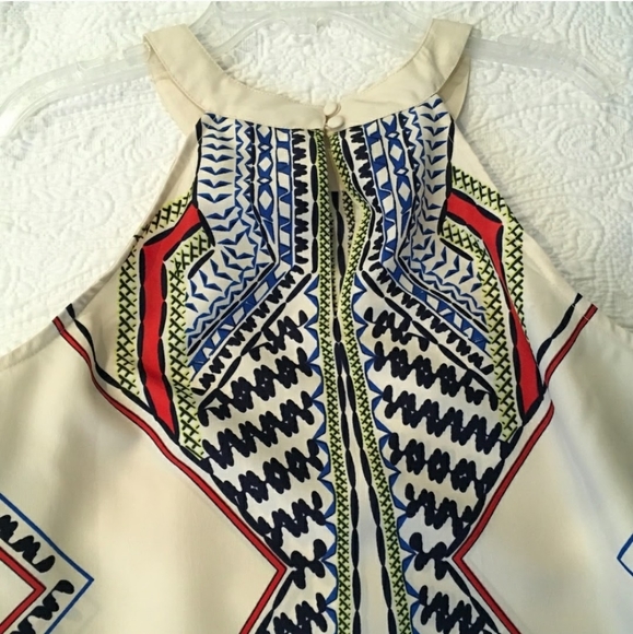 Venus sz M Artsy geometric halter dress - Picture 2 of 4